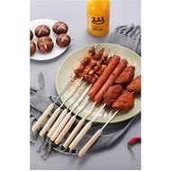 BBQ stick Stainless Steel BBQ Skewer Stick Barbecue Rod /Roasting BBQ Skewer Barbeque stick