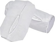 NICENEEDED Pack of 2 Round Neck Cushion Covers, 15 x 40 cm, Thick Neck Support Cushion Cover, Soft C