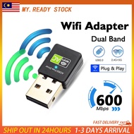 Wireless USB Wifi Adapter 5GHZ for PC Dual Band 600MBPS Adapter Mini Wireless Computer Network Card 