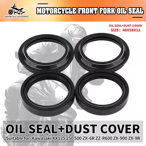46x58x11 46 58 11 Motorcycle Parts Oil Seal & Dust Cover Front Fork For Kawasaki KX125 KX250 KX500 Z