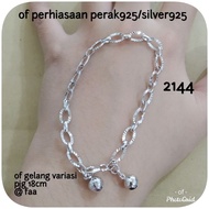 GELANG TANGAN BAHAN PERAK925 BERLAPIS EMAS PUTIH ASLI ANTI KARATKARENA BUKAN IMITASI ATAUPUN XUPING