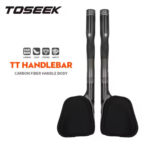 TOSEEK Carbon Fiber Handlebar TT Rest Handlebar 31.8mm Bicycle TT Rest Relax Bar Ends For TT Road MT