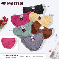12 PCS Underwear Fema EmbossedWanita POLOS 884 888 Soft LABELLA.ID