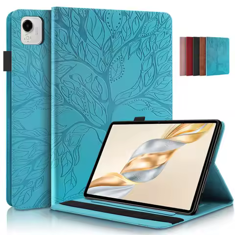 Tablet Funda For Honor Pad X9a Case 11.5" Emboss Tree Flip Wallet Stand Case For Coque Honor Pad X9A