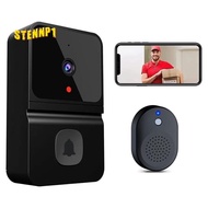 Smart Video Door Bells Wireless WiFi Video Doorbell with Camera Black Plastic Smart Security Doorbell PIR Motion Detection