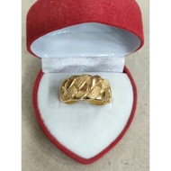 Sand chain ring 5 grams light gold