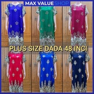 (𝟭𝟭𝟬𝟰# 𝗕𝗮𝘁𝗶𝗸 𝗗𝗿𝗲𝘀𝘀 𝗕𝗲𝗿𝗸𝘂𝗮𝗹𝗶𝘁𝗶) Daster Batik Indonesia Plus Size , Baju Tidur Batik Plus Size Wanita , Dress Tidur Perempuan Murah Berkualiti