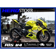 Sticker Decal Yamaha R15 V4, Sticker Decal R15 V4 Variation Shark R15 V4. Custom 14A