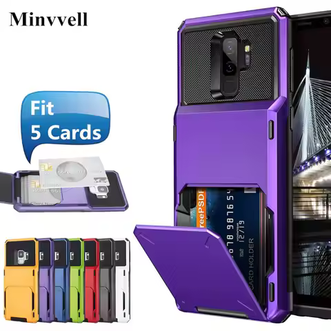 For Samsung Galaxy S9 S9Plus S9+ Case Flip Card Slots Business Armor Case For Samsung Note9 S9plus C