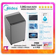 *FREE BATH TOWEL* Midea 7.5kg / 8.5kg / 9.5kg Washing Machine Fully Auto Top Load Washer MA100W75 / 