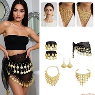 sweetyvi12 Gypsy Accessories Belly Dance Costume Accessories Hip Scarf Necklace Earrings
