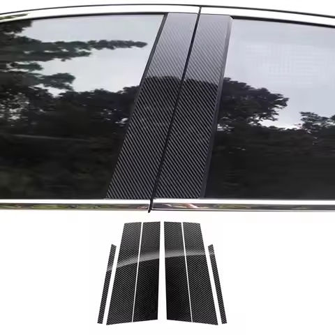 Car B C Pillar Middle Central Column Carbon Fiber Window Trim For Audi A3 A4L A6L S3 S4 Q2L Q3 Q4 Q5