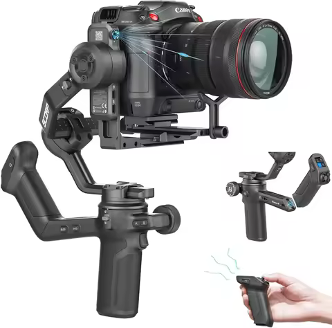 FeiyuTech SCORP 3 Gimbal Stabilizer for Camera, Built-in AI Tracking Sensor & Detachable Remote Cont