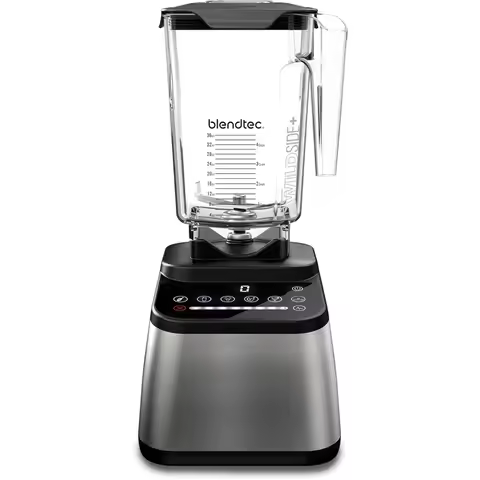 Blendtec Blender and 90 Oz WildSide+ Jar - Kitchen Blender Bundle - Stainless Steel