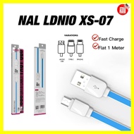 100% ORIGINAL LDNIO XS-07 Flat 1 Meter 5V 2A Type C Micro USB Fast Charge Data Transmission Cable For Digital Product