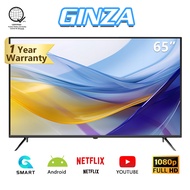 GINZA 65 inches smart tv flat on sale screen tv smart led tv 65 inch Frameless Ultra-slim Multiport 