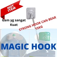 [READY STOCK]Magic Hook Powerful adhesive-Hook heavy weight-Hook clothing-hook in bathroom