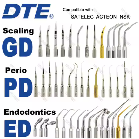 Woodpecker DTE Dental Ultrasonic Scaler Tips Perio/Endo/Scaling Tips Fit NSK SATELEC ACTEON Scaler H