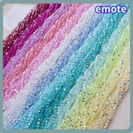 EMOTE 10pcs Loose Spacer Beads, 4mm Glass Bicone Crystal Beads,  Colorful Austria Faceted DIY Crysta