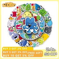 50PCS Battle for Dream Island‌ Animation Stickers BFDI Cartoon Decal Luggage Phone DIY Sticker