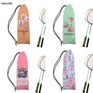 WALKIE Animie Cartoon Rabbit Portable Badminton Racket Bag Tennis Racket Protection Drawstring Bags Fashion Velvet Storage Bag Case Outdoor Sport Accessories