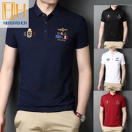 Men's Plain Polo Shirt Short Sleeve T-shirt Trend Casual Baju Lelaki 9901