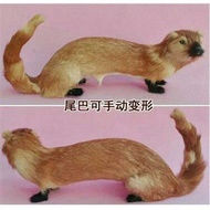 Simulation Weasel Wolf Model Yellow Home Decoration Weasel Crafts Props Doll Factory Direct Sales