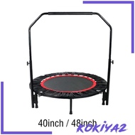 [Kokiya2] Mini Trampoline, Folding Trampoline with Adjustable Foam Handle, Stable Round Trampoline J