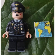 WW2 German Navy Commander with Atlantic Ocean map
