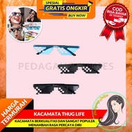 HITAM Thug life Mosaic Sunglasses Sunglasses / Nowadays / Youtuber / Selebgram Women/Men Small Sungl