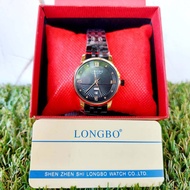 รุ่นใหม่!! นาฬิกา Longbo ผู้หญิงของแท้ รุ่น 80971G สีดำพร้อมกล่อง