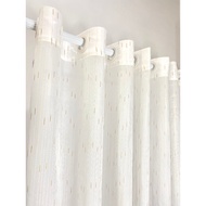 White Chiffon Curtains, THIN Ribbed Chiffon, (No Hanging Rods Included) Decorative Curtains, Window 