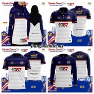 Baju Muslimah Merdeka 2023 Jersey Muslimah Malaysia Khas Sempena Bulan Kemerdekaan Tshirt Dewasa Jersey Collar/short Sleeve/Muslimah/long Sleeve Baju Jersi Muslimah Murah Plus Size