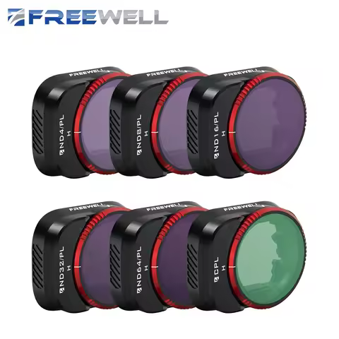 Freewell Bright Day 6 Pack ND/PL Filters for DJI Mini 3 Pro Lens Glare Reduction ND4/PL To ND64/PL,C