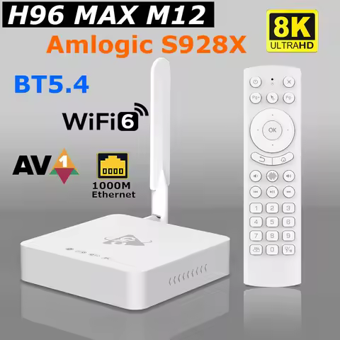 Android 11 TV Box H96 MAX M12 Amlogic S928X Max DDR4 8GB RAM 128GB ROM 8K Output Wifi6 BT5.4 1000M L