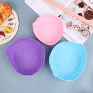 1Pc 20Cm Air Fryer Silicone Pot Air Fryers Oven Baking Tray For Pizza Fried Chicken Reusable Baking