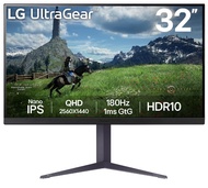LG UltraGear Gaming Monitor 31.5"32GS85Q-B.ATM IPS/180Hz/1ms/G-SYNC Compatible/2K QHD/3Y-onsite MNL-