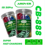 ️CB-888 5A ️ AROVER JAR DATA CABLE CONTENTS 20 ️ SUPER FASTCHARGING & TRANSMISSION DATA MICRO/ TYPEC