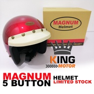 MAGNUM 5 BUTTON HELMET (RED)