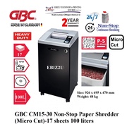 GBC CM15-30 Paper Shredder (Micro Cut)-17 sheets 100 liters Heavy Duty Shredder Machine