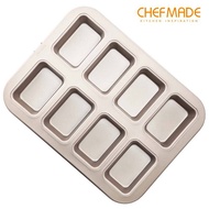 CHEFMADE 8 Cup Petite Loaf Pan Non-stick Mini Pound Cake Tin Mini Loaf Tin Cake Pan Oven Bakeware Non-Stick Baking Bread Tray WK112013-1