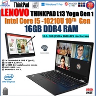 Lenovo ThinkPad L13 Yoga Gen 1  Core i5-10210U 1OTH GEN , 16GB RAM, 512GB SSD, Touchscreen 13.3" FHD