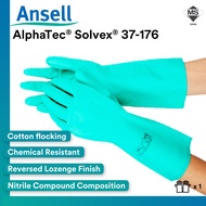 ANSELL Solvex® 37-176 Chemical Resistant Gloves / Nitrile Glove / Excellent Grip Dishwashing Reusabl