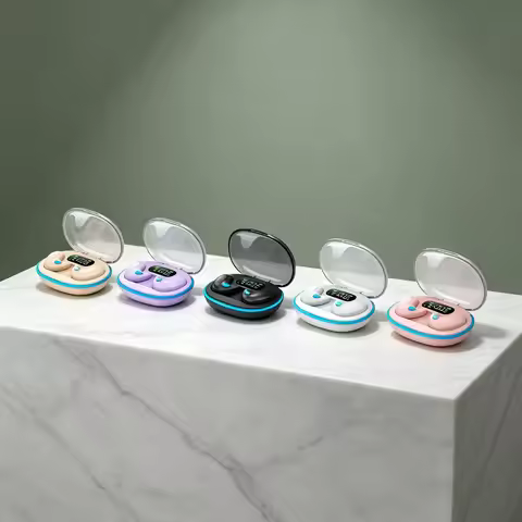 X55 Invisible Sleep Wireless Earphone TWS Bluetooth 5.3 Headphones Hidden Earbuds Noise Reduction Sp