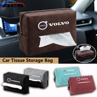 Volvo Car Suede Tissue Paper Storage Bag with Fix Strap Chair Back Car Interior For V60 XC60 S60 S80