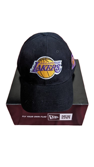 Topi MLB NBA Lakers Hitam Logo Kuning