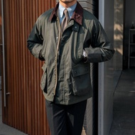 Mr. Lusan Fall and Winter Amekaji British Vintage Oil Wax Jacket Waterproof Slim Fit Trench Coat Male Gentry Fashion