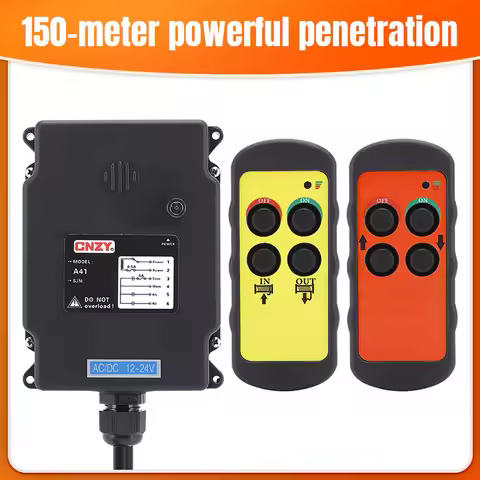 2 buttons Industrial Radio Crane Remote Control Switch Winch Crane Controller Hydraulic Truck Contro