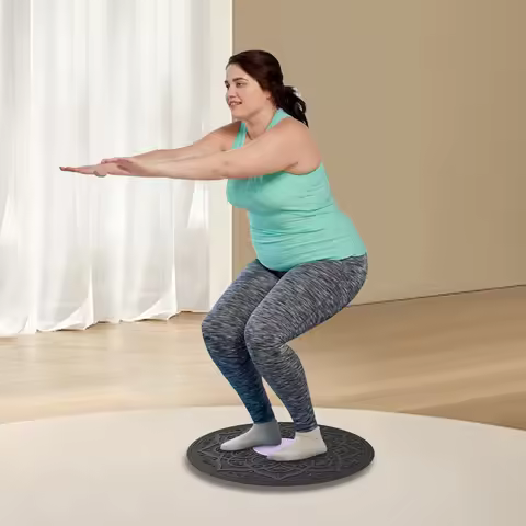 Wobble Balance Board Yoga Swing Balance Board Non-slip Balance Exerciser Portable Stability Board fo
