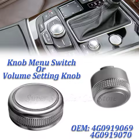 Radio Volume Knob Rotary Button Switch / Menu Switch Setting Cover Cap For Audi A6/S6 Quattro C7 201